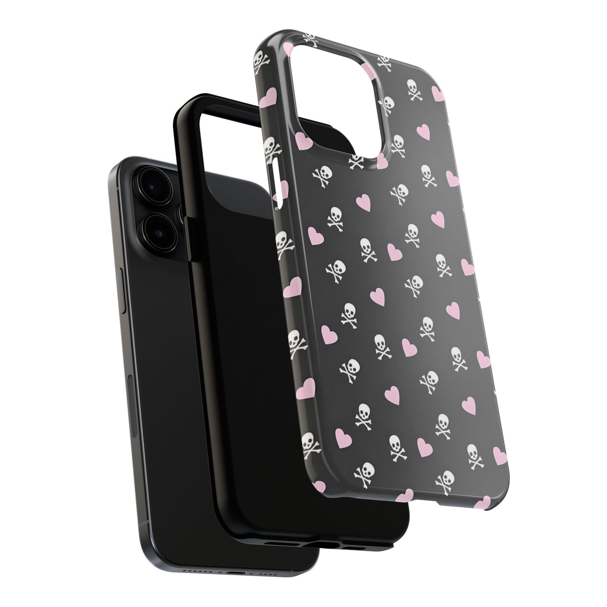 Cute Skulls and Hearts Phone Case  - Tough Impact-Resistant Case