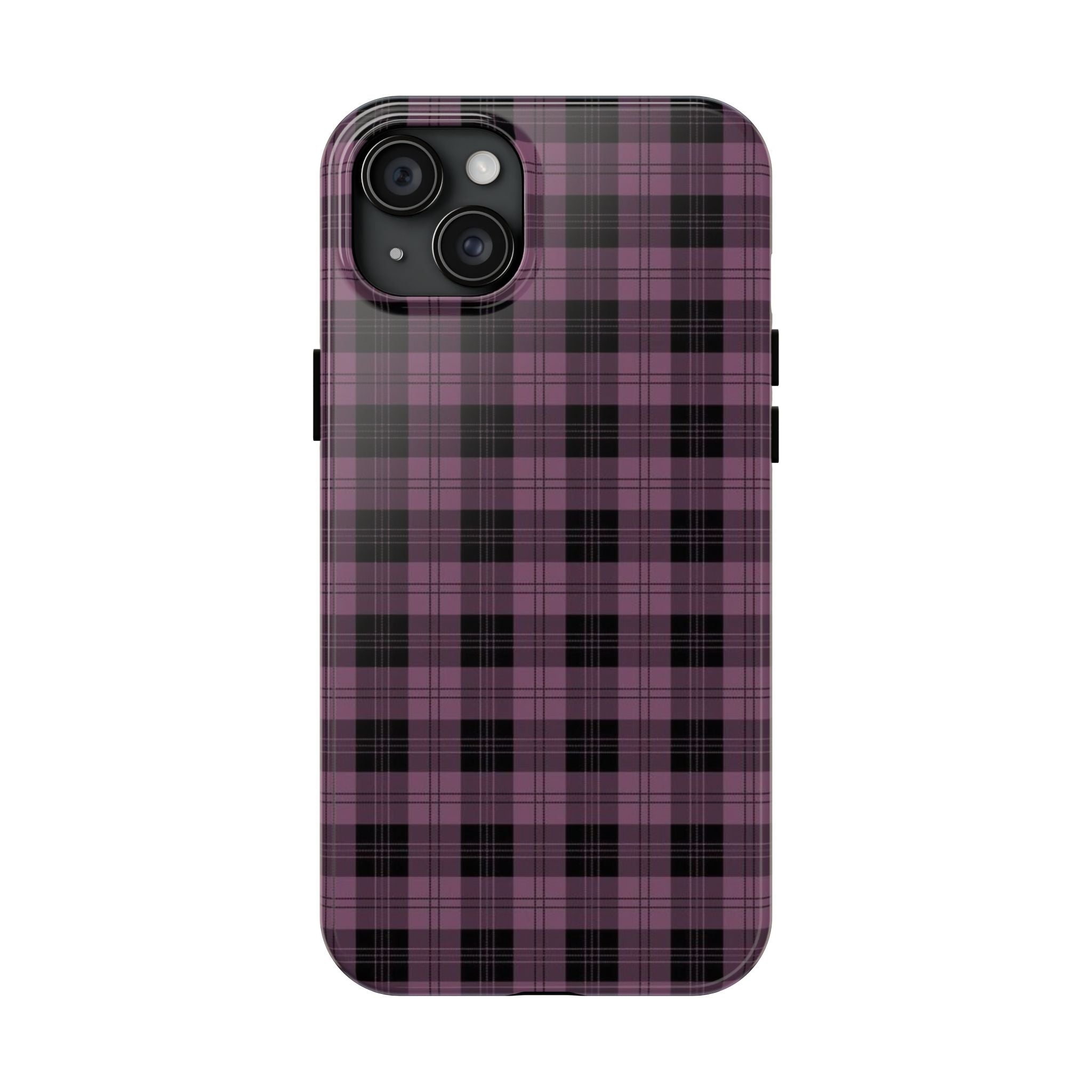 Emo Dark Pink Gingham Plaid Phone Case  - Tough Impact-Resistant Case