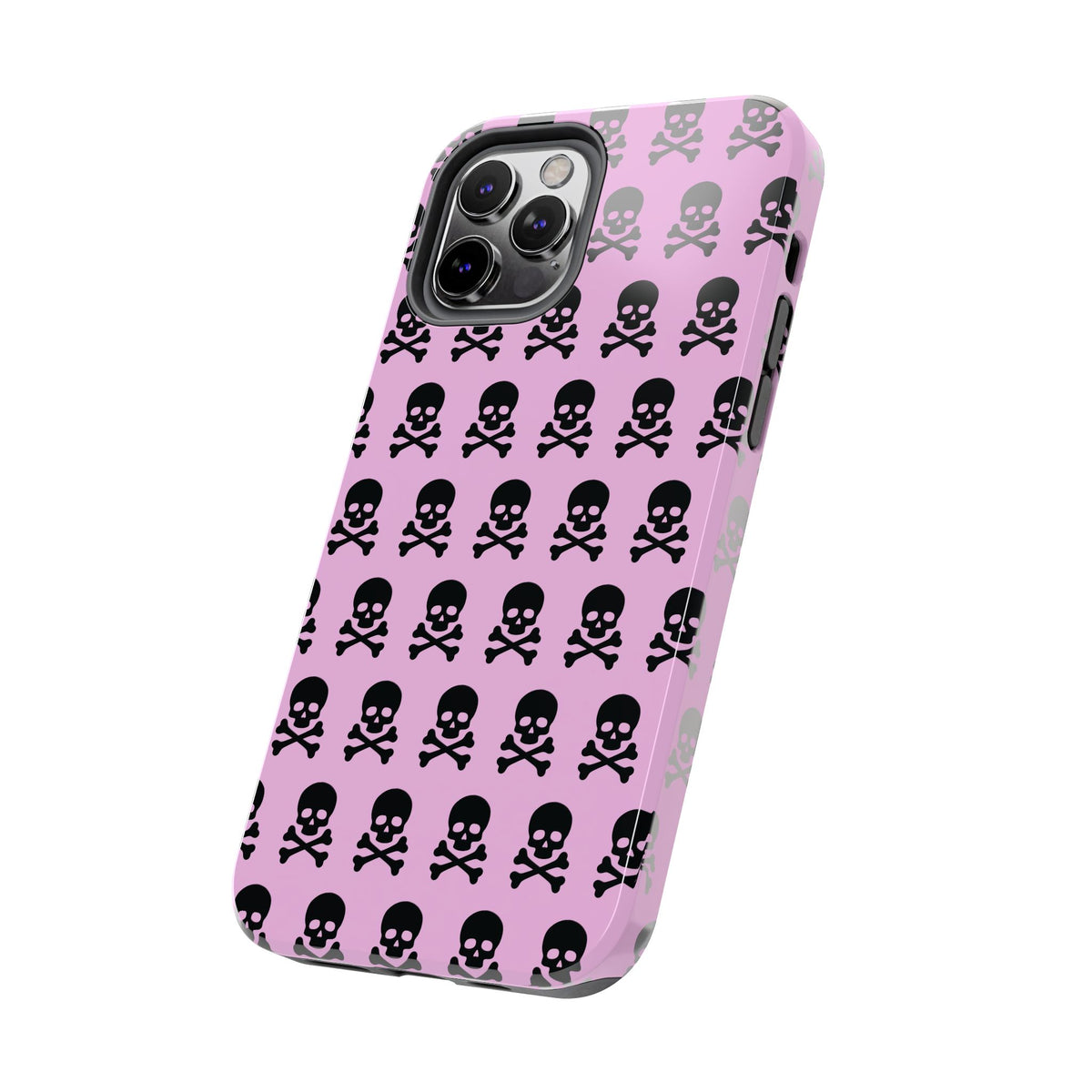 Pink Punk Skull Print Phone Case