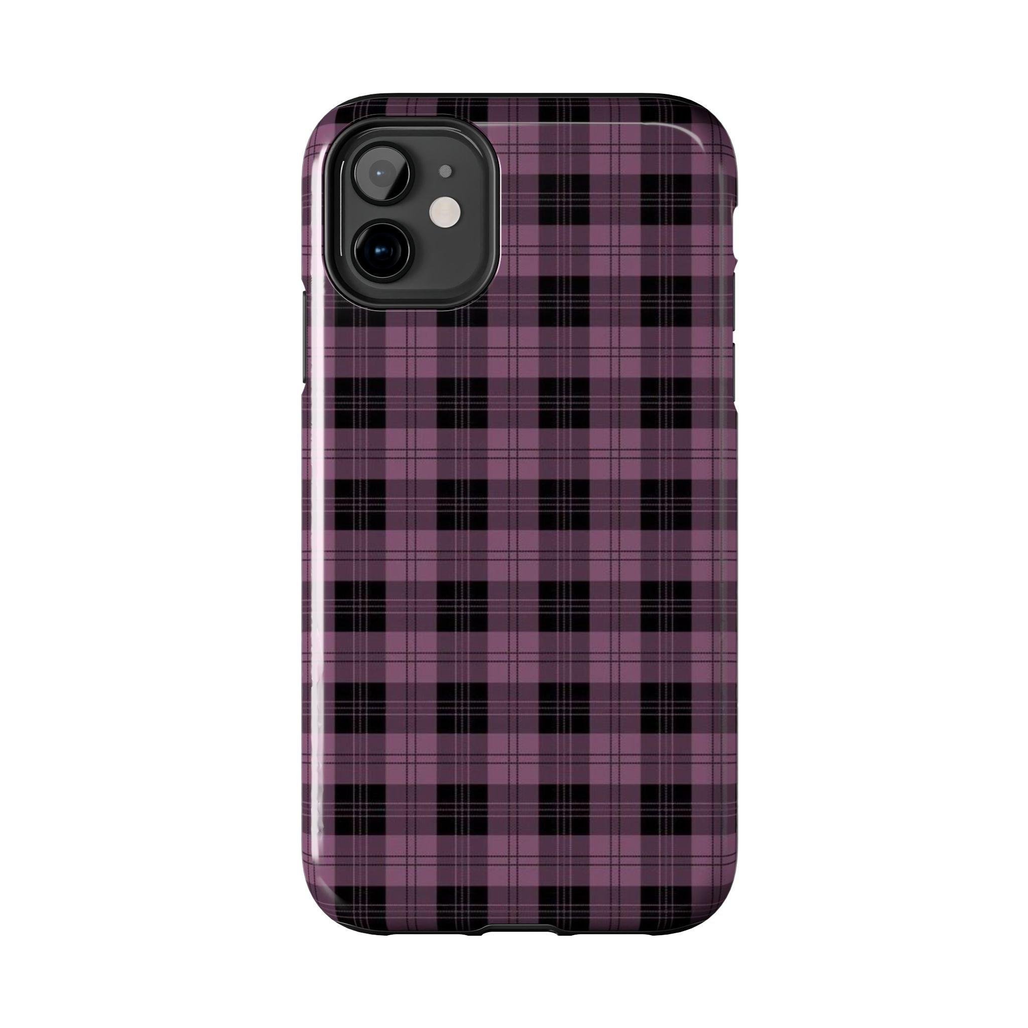 Emo Dark Pink Gingham Plaid Phone Case  - Tough Impact-Resistant Case