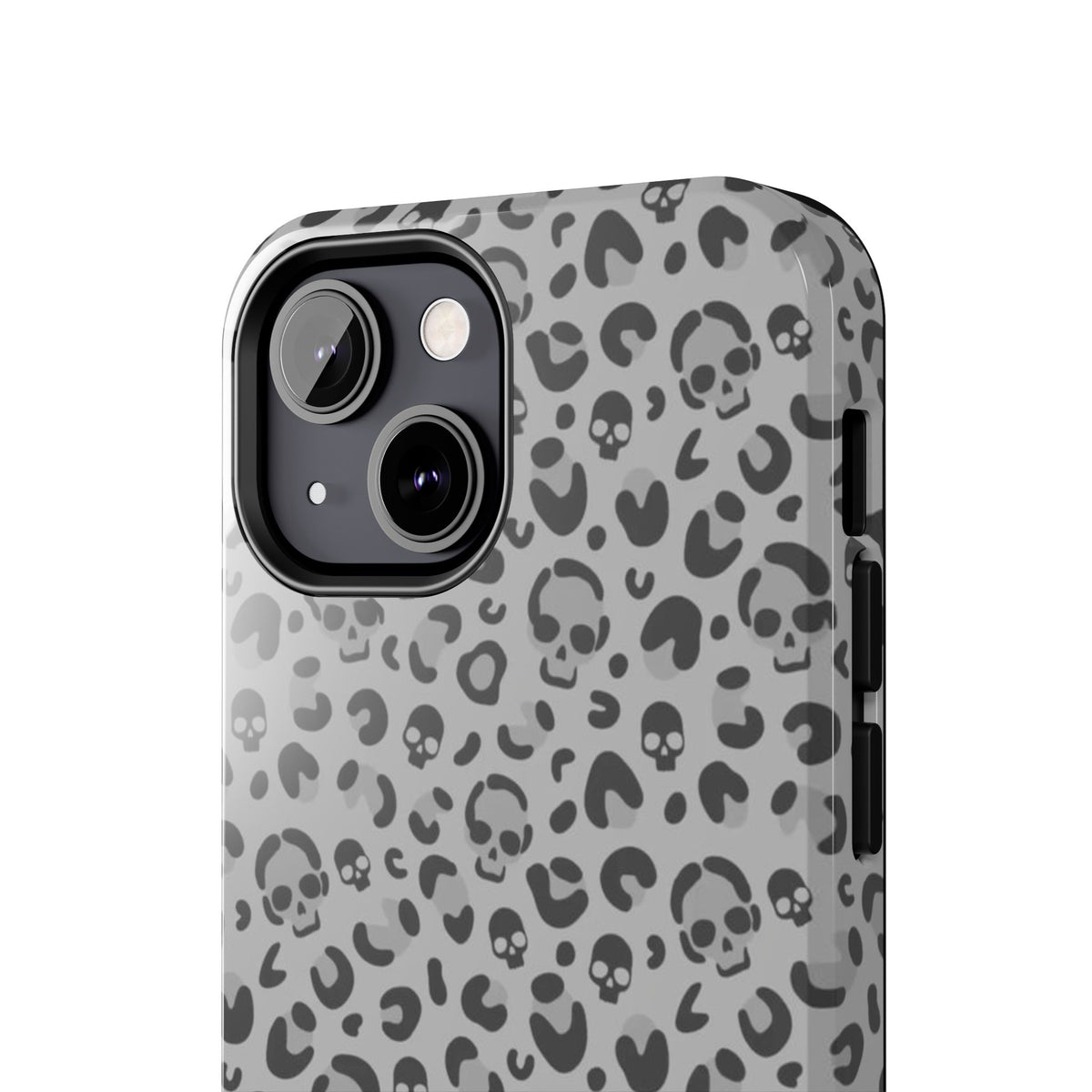 Skull Cheetah Grey Leopard Phone Case