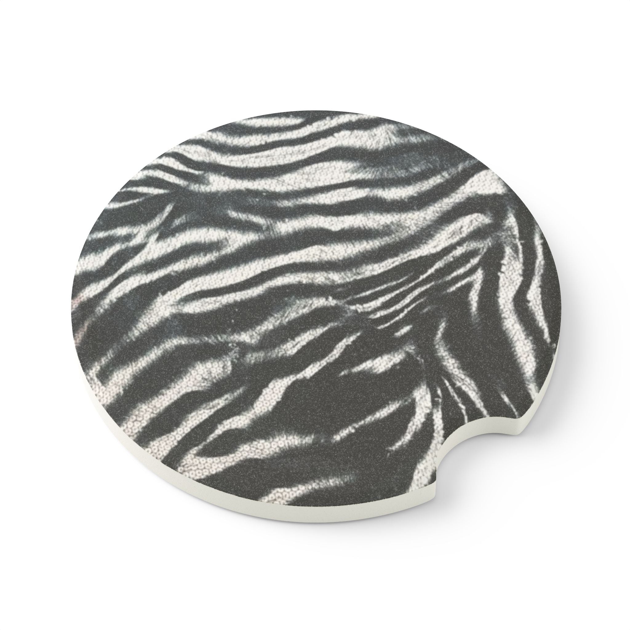 Zebra Car Cupholder Coaster - Made of Soapstone
