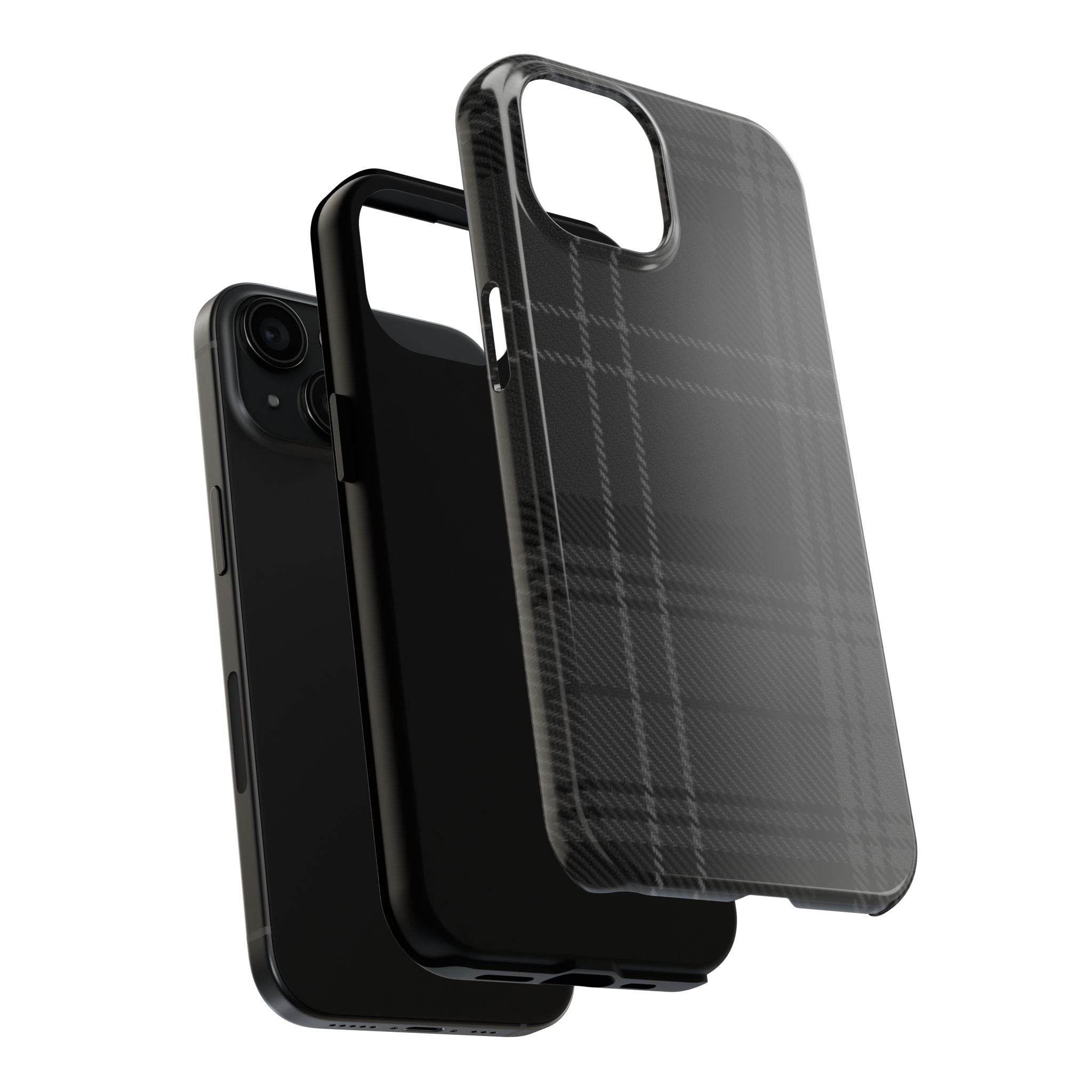 Black Plaid Phone Case  - Tough Impact-Resistant Case
