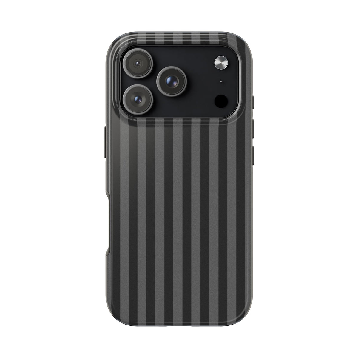 Dark Grey and Black Stripes Phone Case