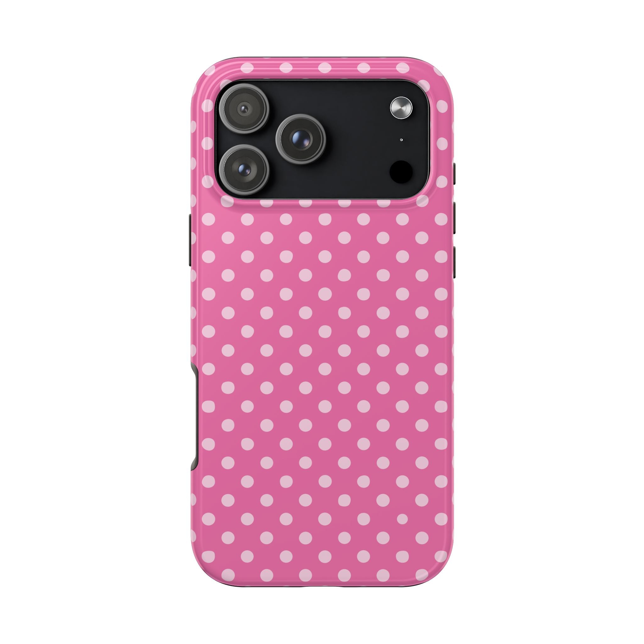 Pink on Pink Polka Dot Phone Case  - Tough Impact-Resistant Case