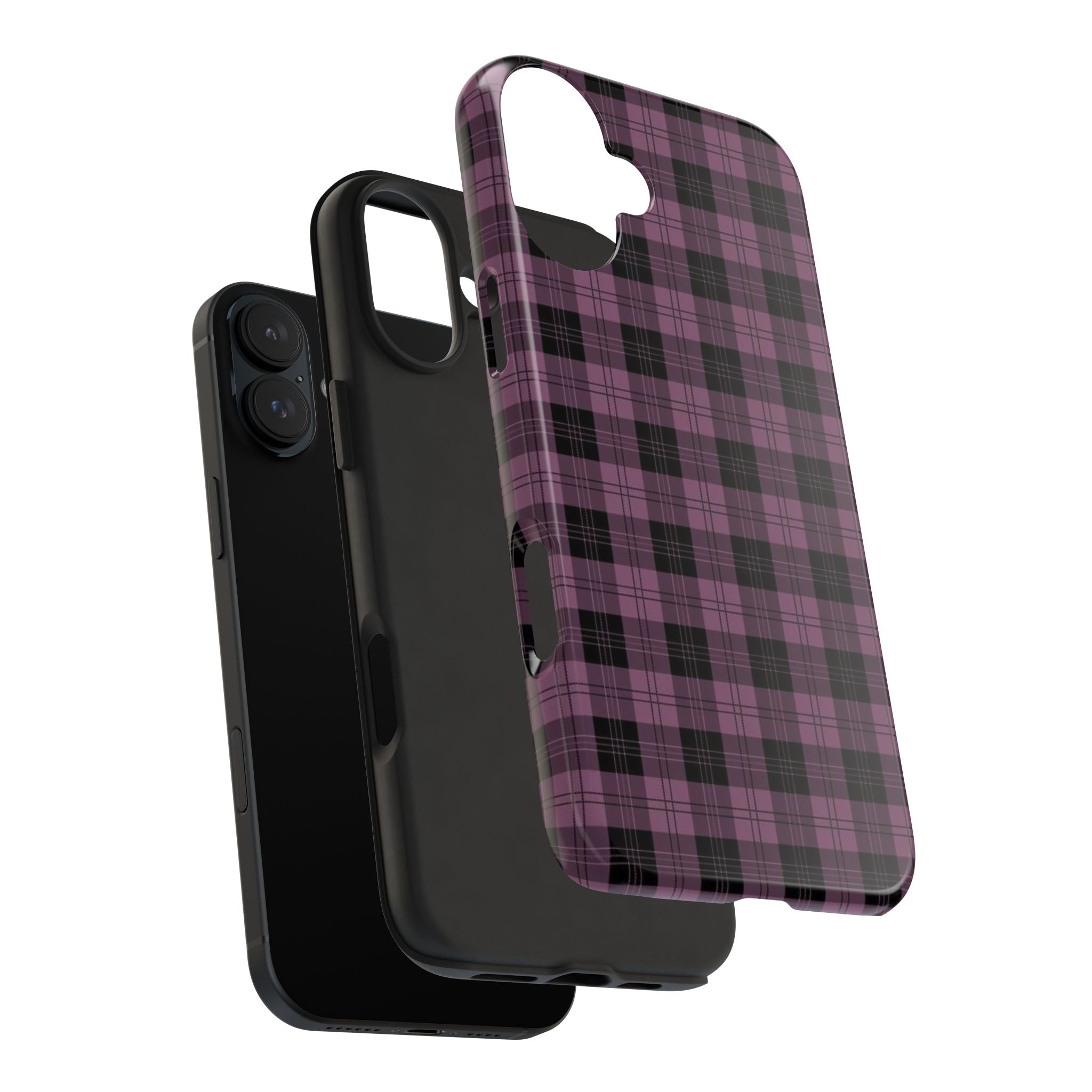 Emo Dark Pink Gingham Plaid Phone Case  - Tough Impact-Resistant Case