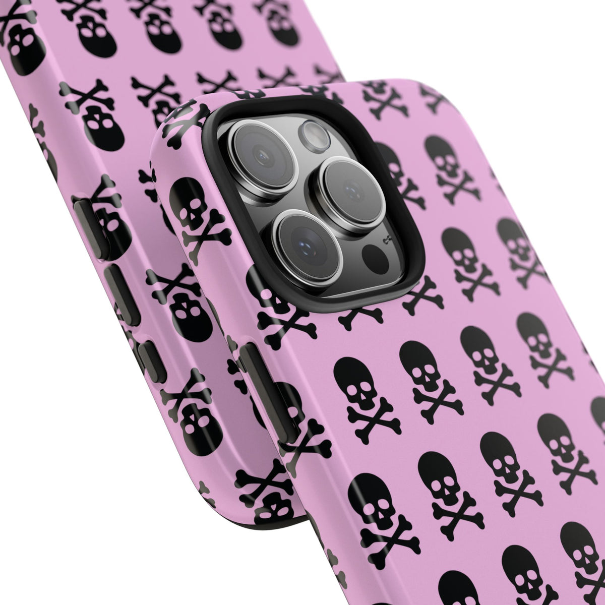 Pink Punk Skull Print Phone Case