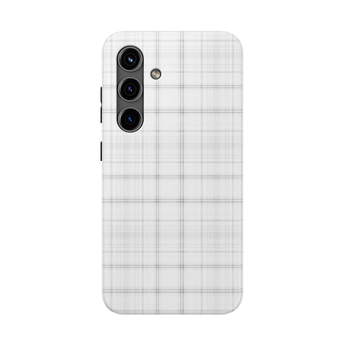 White Gingham Phone Case