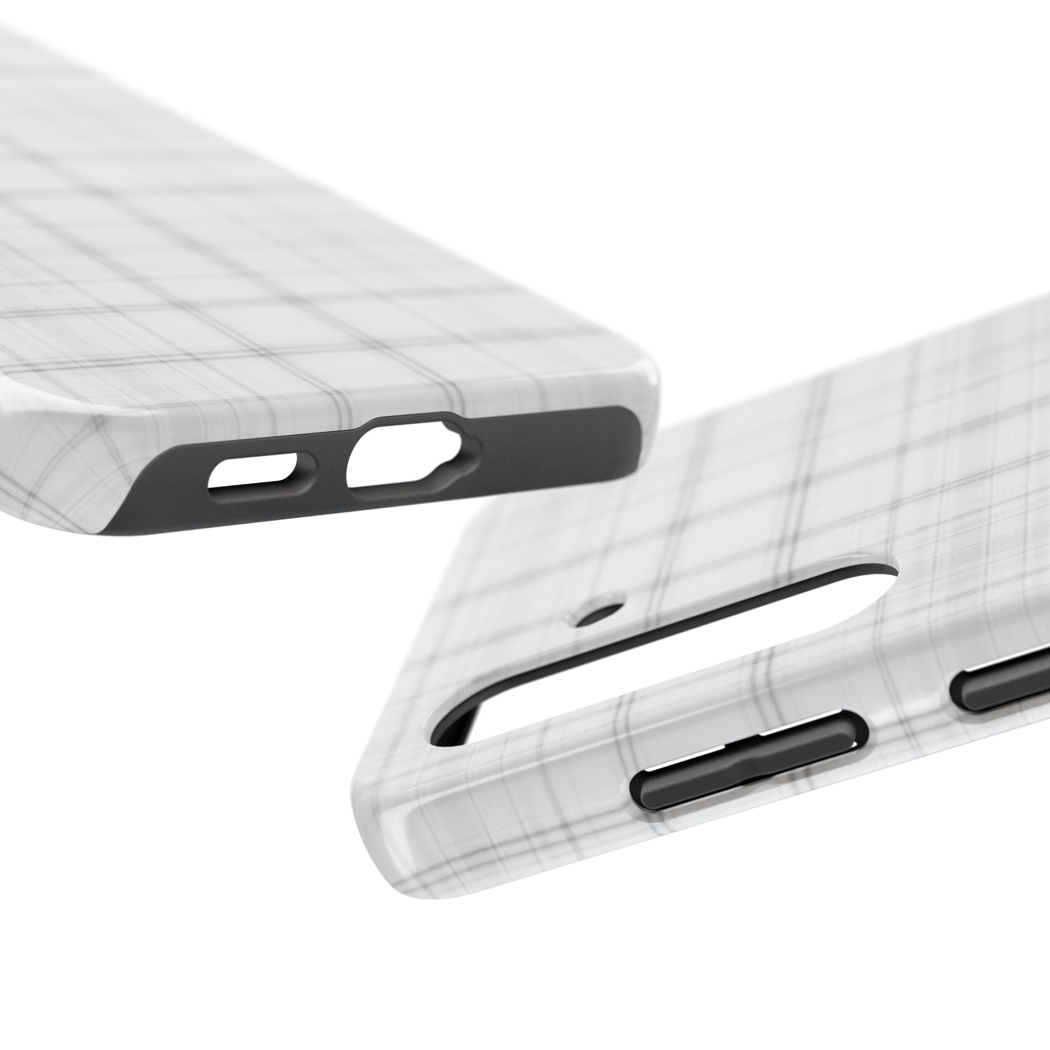 White Gingham Phone Case