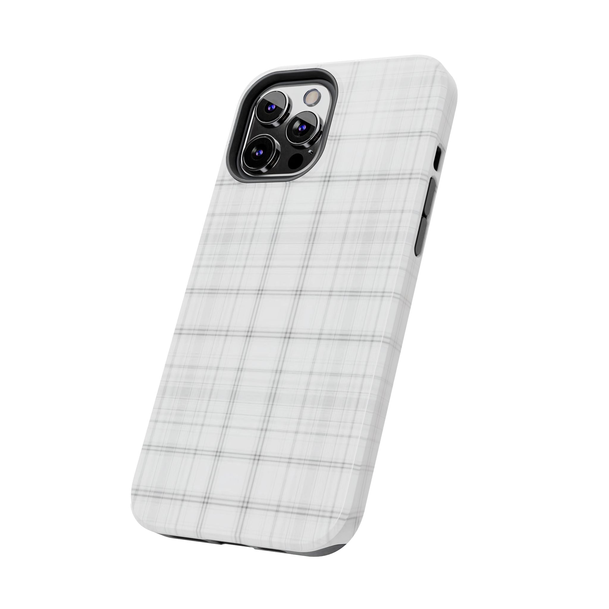 White Gingham Phone Case