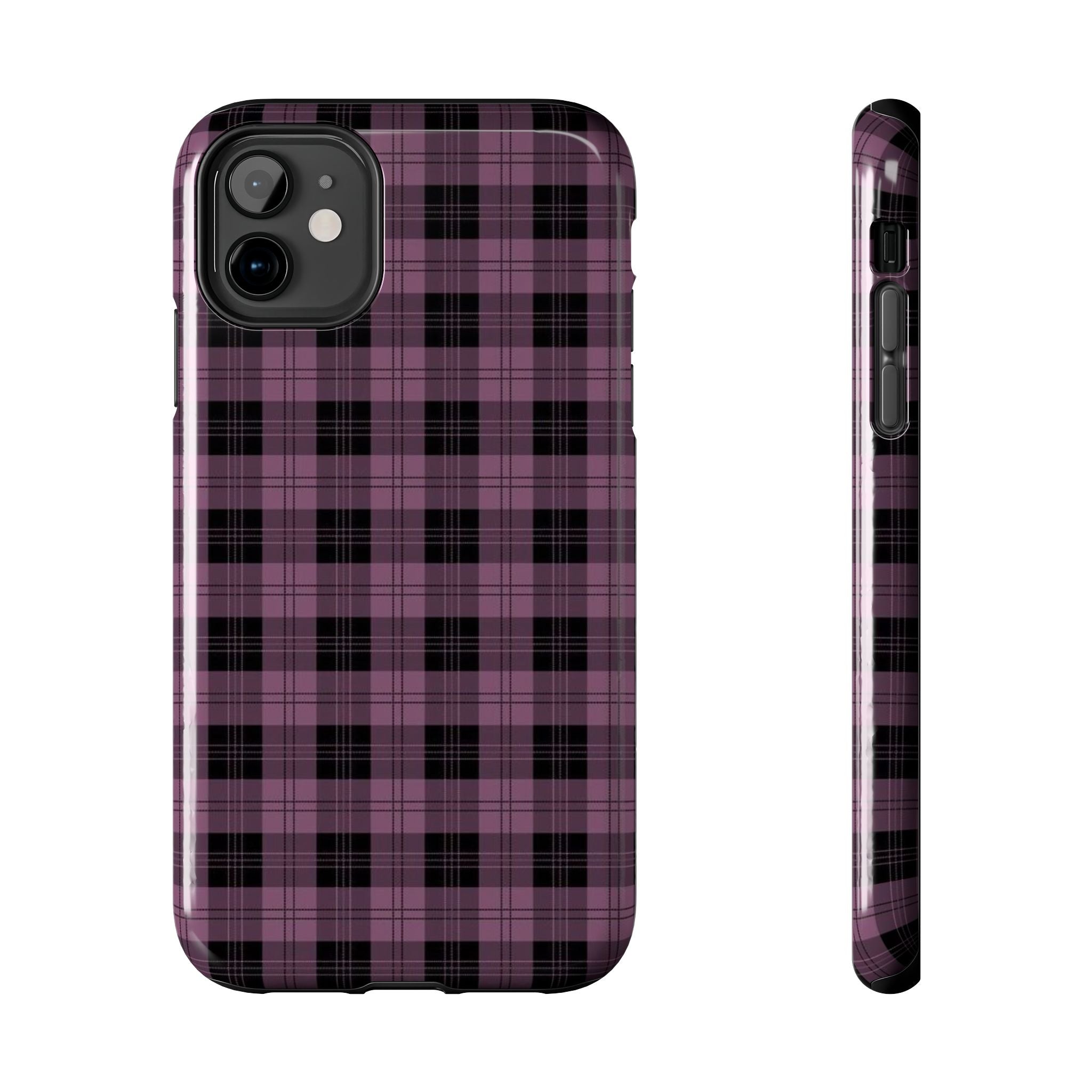 Emo Dark Pink Gingham Plaid Phone Case  - Tough Impact-Resistant Case