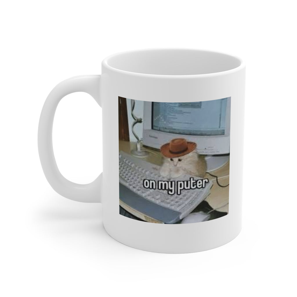 ON MY PUTER - Cute Cat Mug 11oz