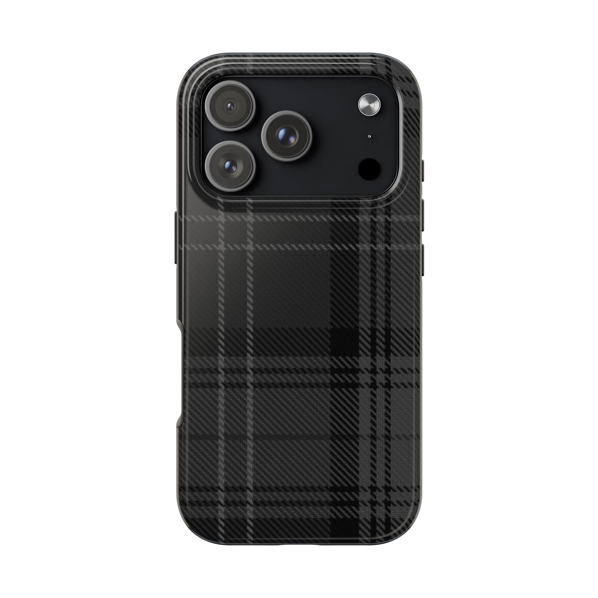 Black Plaid Phone Case  - Tough Impact-Resistant Case