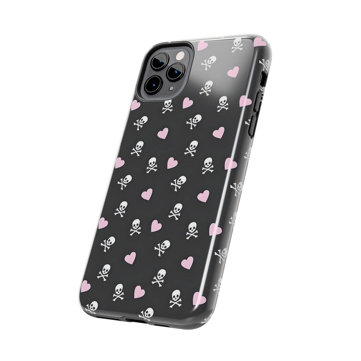 Cute Skulls and Hearts Phone Case  - Tough Impact-Resistant Case