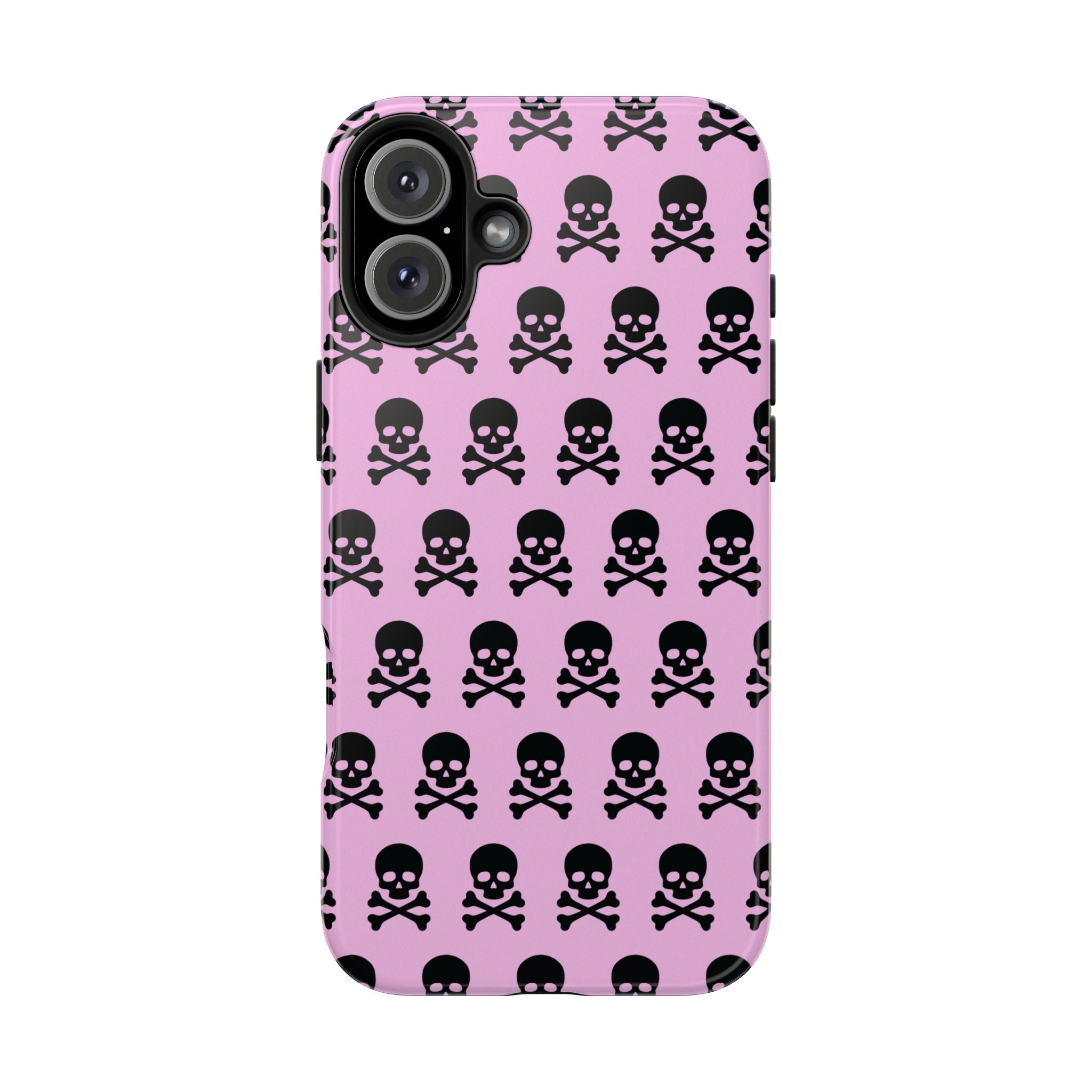Pink Punk Skull Print Phone Case