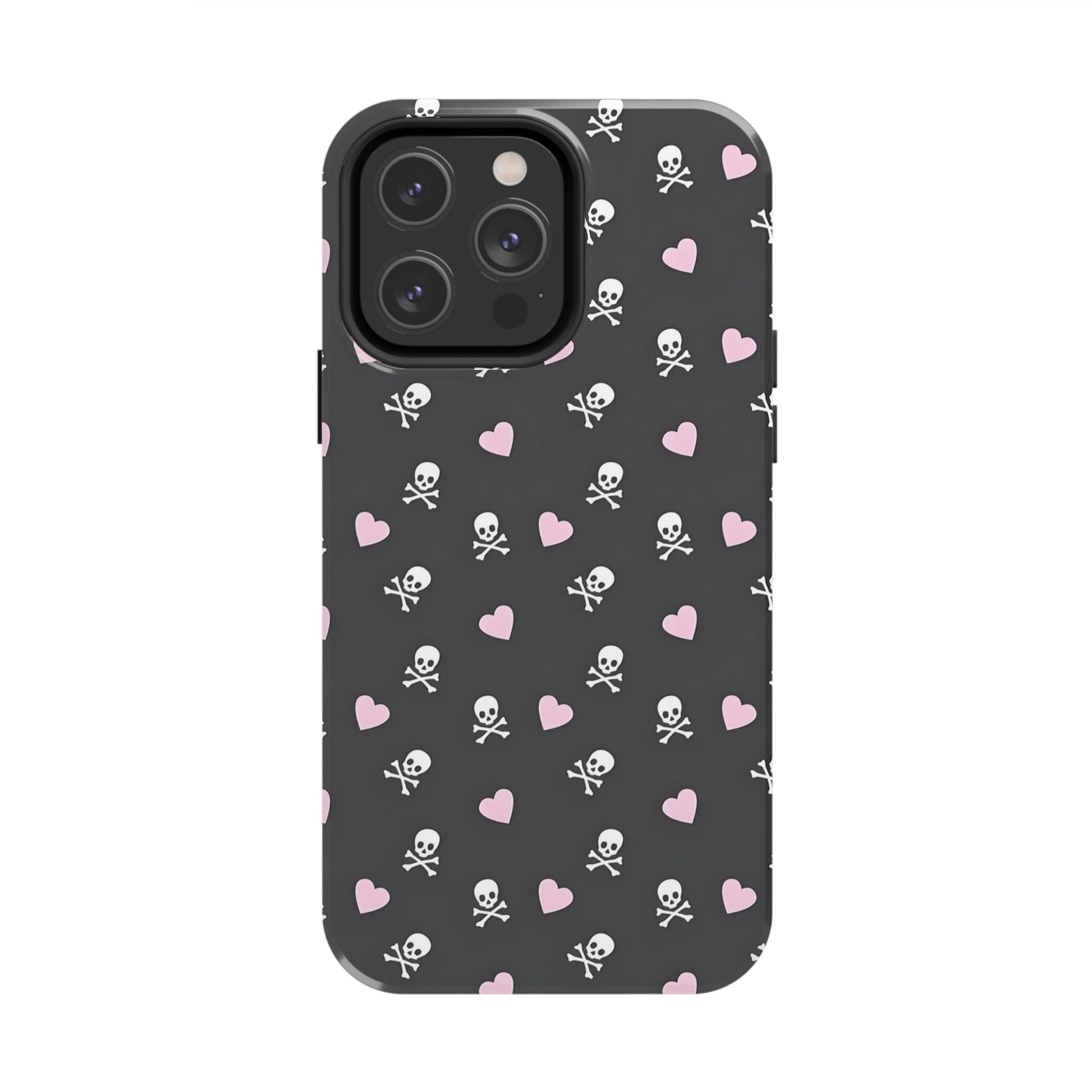 Cute Skulls and Hearts Phone Case  - Tough Impact-Resistant Case