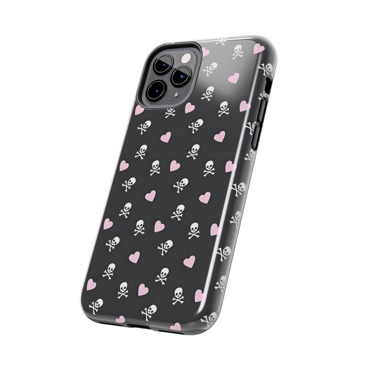 Cute Skulls and Hearts Phone Case  - Tough Impact-Resistant Case