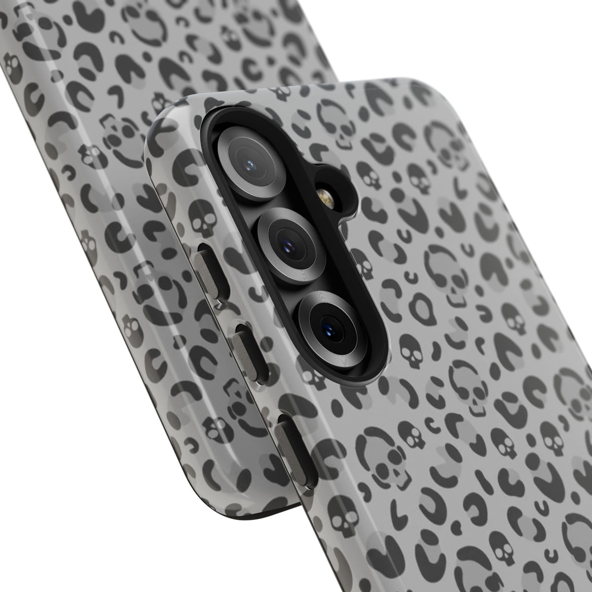 Skull Cheetah Grey Leopard Phone Case