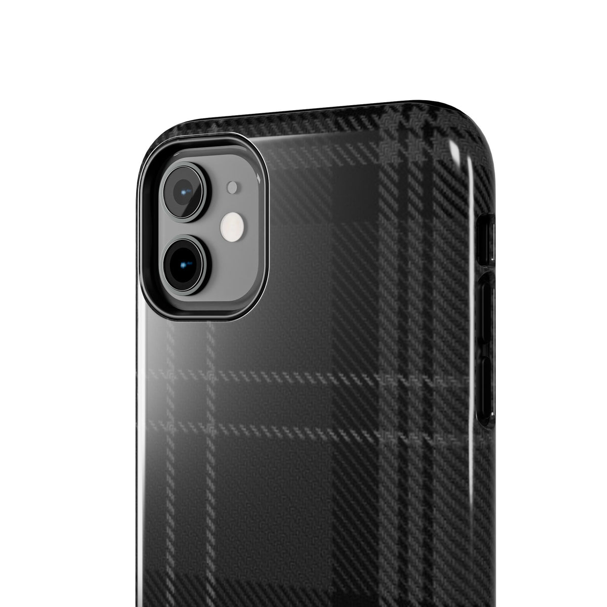 Black Plaid Gingham Phone Case