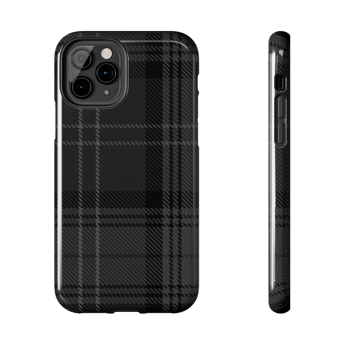 Black Plaid Gingham Phone Case