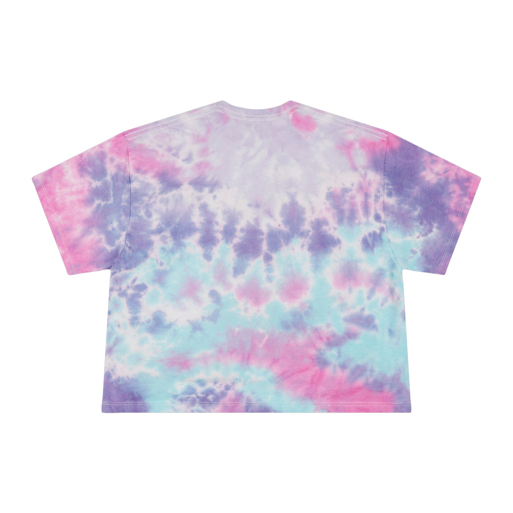 " NO WAR JUST PEACE " Peace Sign Women's Tie-Dye Crop Tee