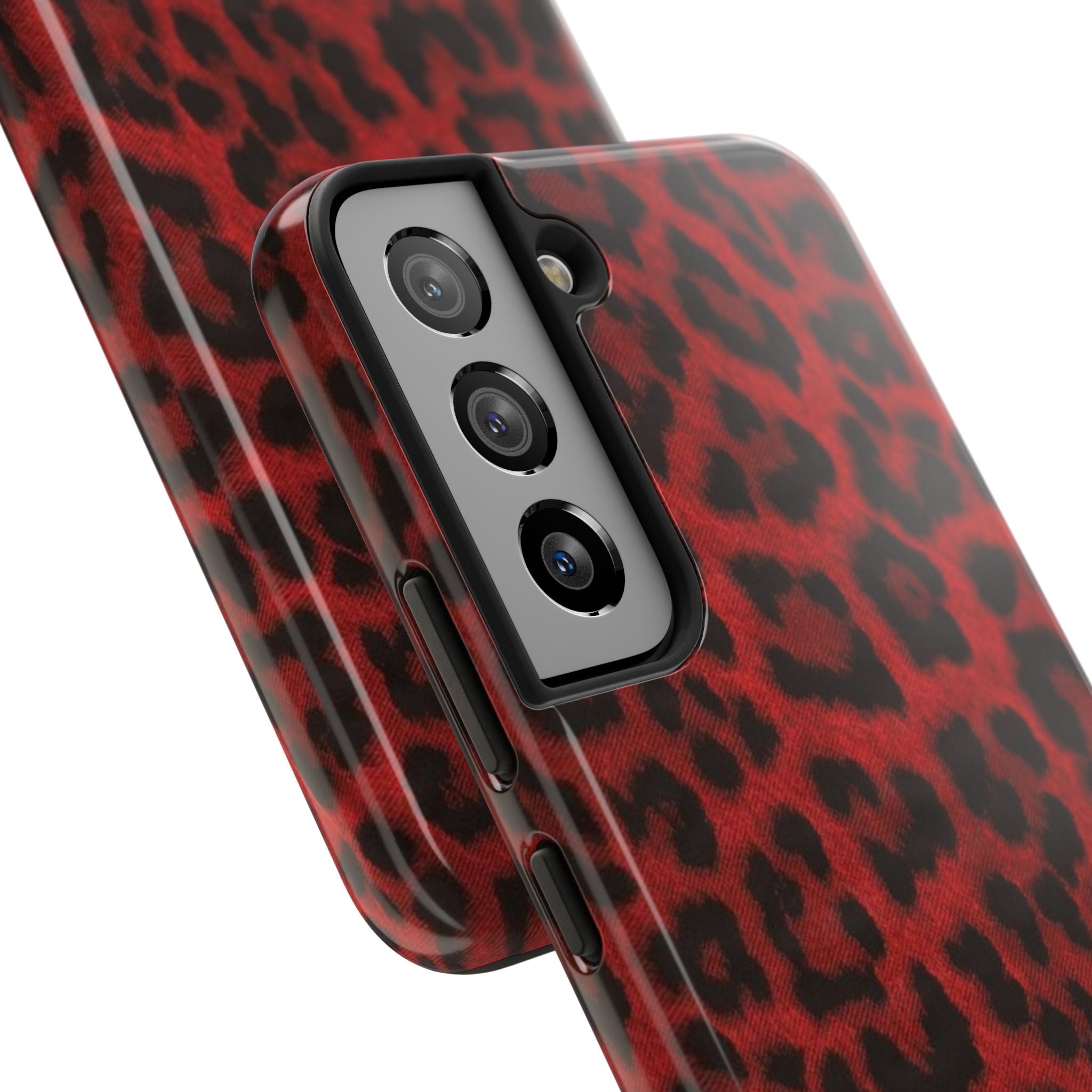 Red Cheetah Leopard Phone Case  - Tough Impact-Resistant Case