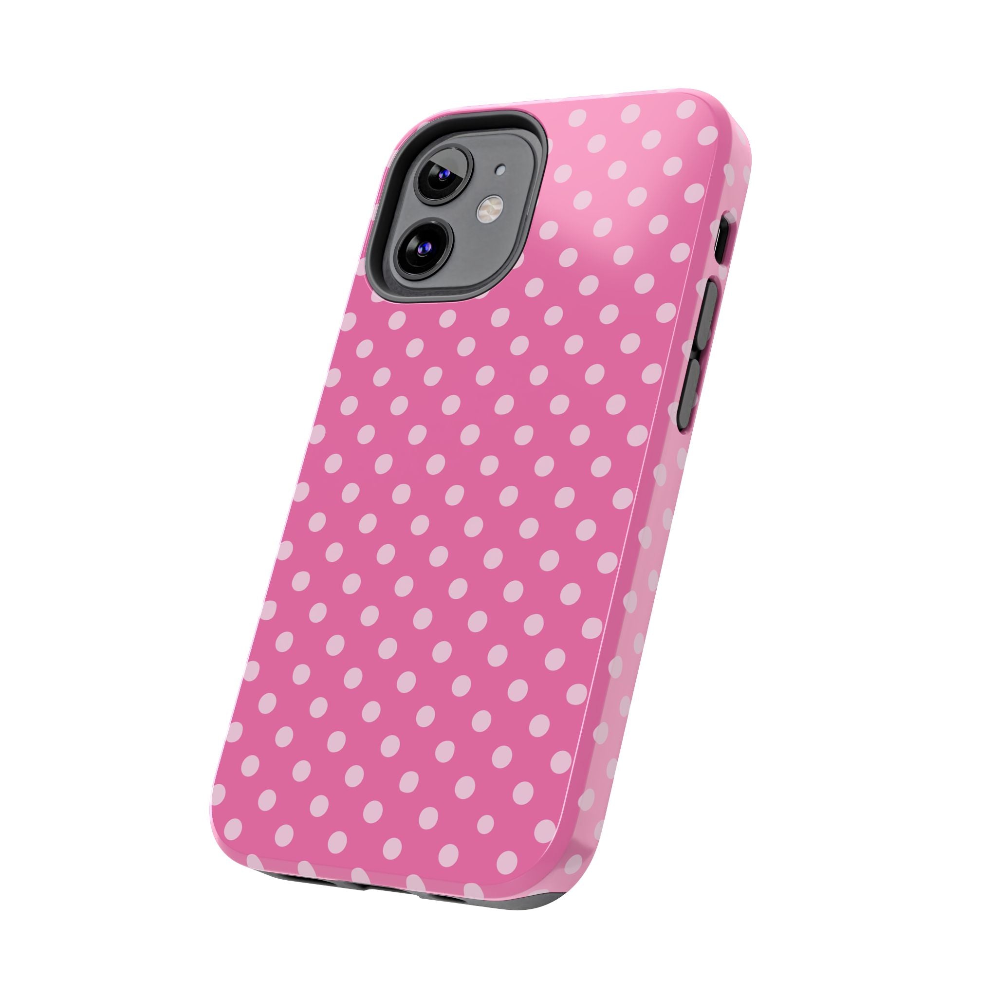 Pink on Pink Polka Dot Phone Case  - Tough Impact-Resistant Case