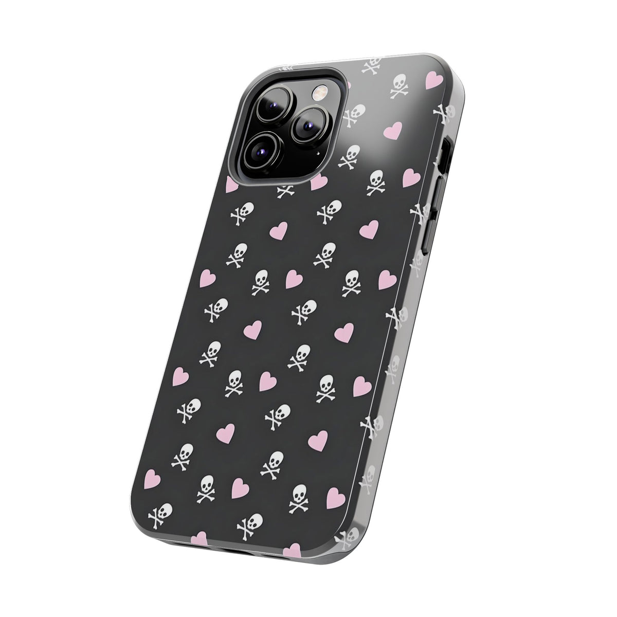 Cute Skulls and Hearts Phone Case  - Tough Impact-Resistant Case