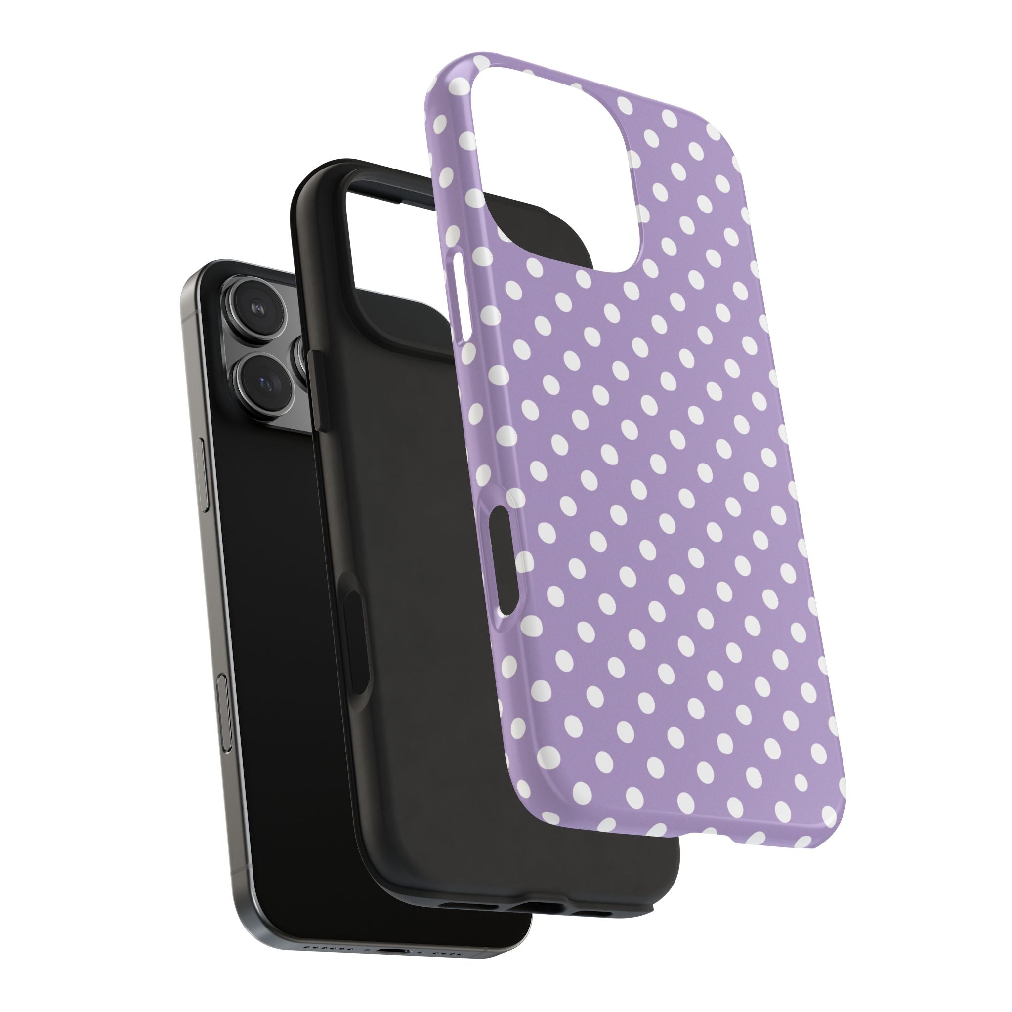 Purple Polka Dot Phone Case  - Tough Impact-Resistant Case
