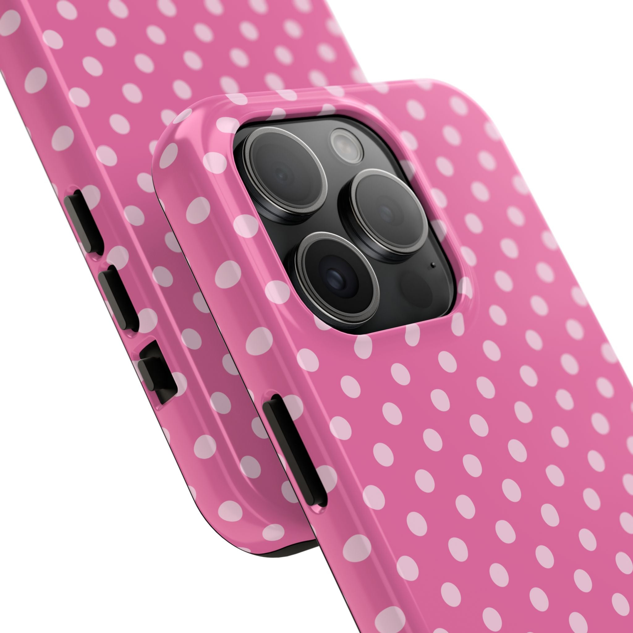 Pink on Pink Polka Dot Phone Case  - Tough Impact-Resistant Case
