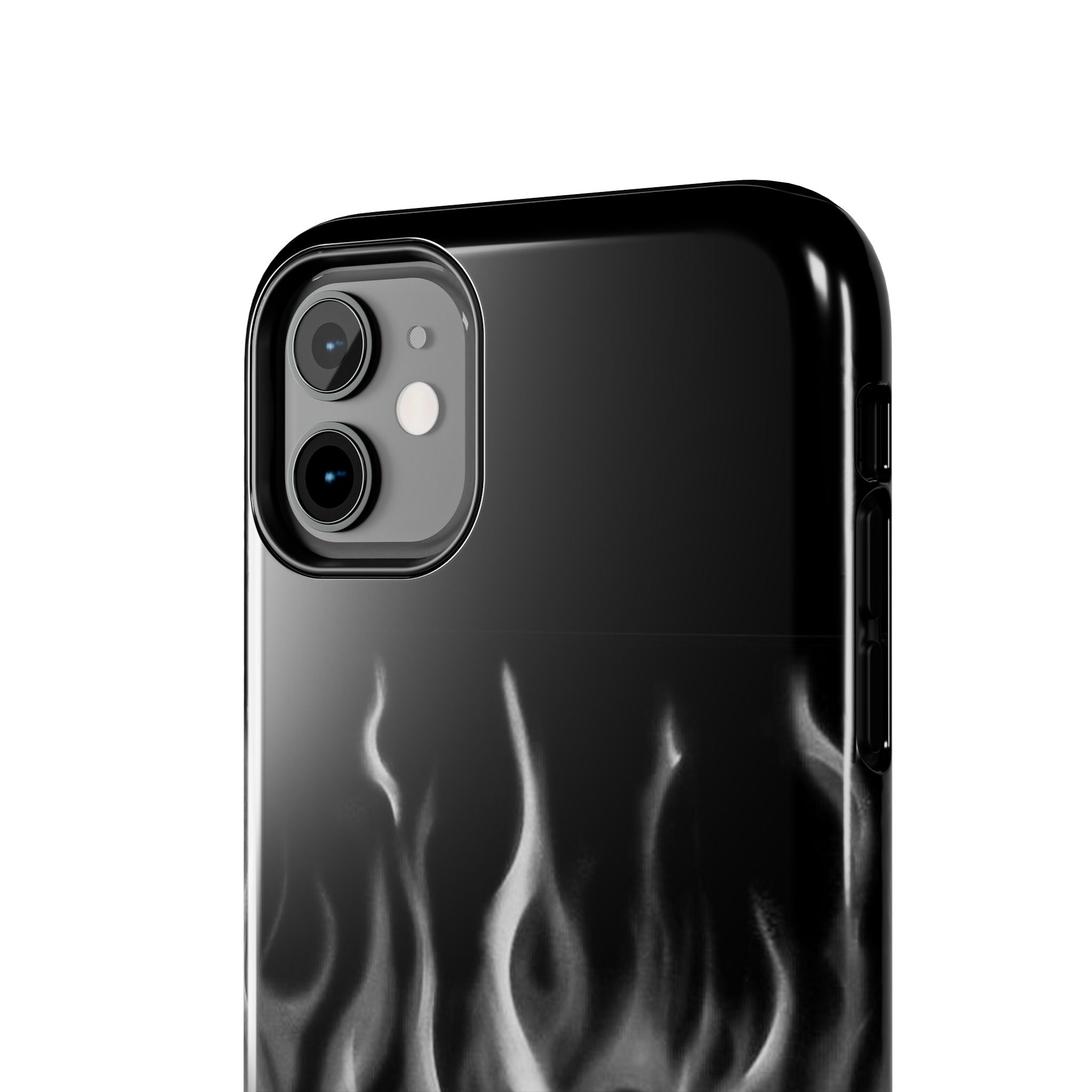 White Airbrush Flames Phone Case  - Tough Impact-Resistant Case
