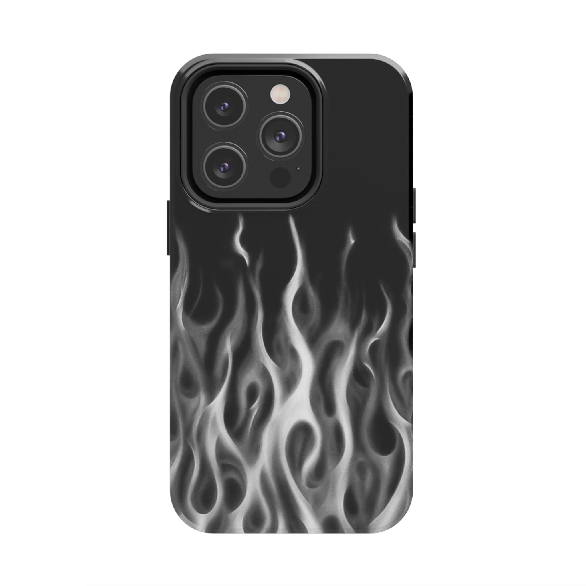 White Airbrush Flames Phone Case  - Tough Impact-Resistant Case
