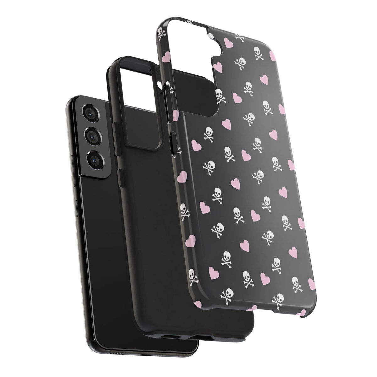 Cute Skulls and Hearts Phone Case  - Tough Impact-Resistant Case