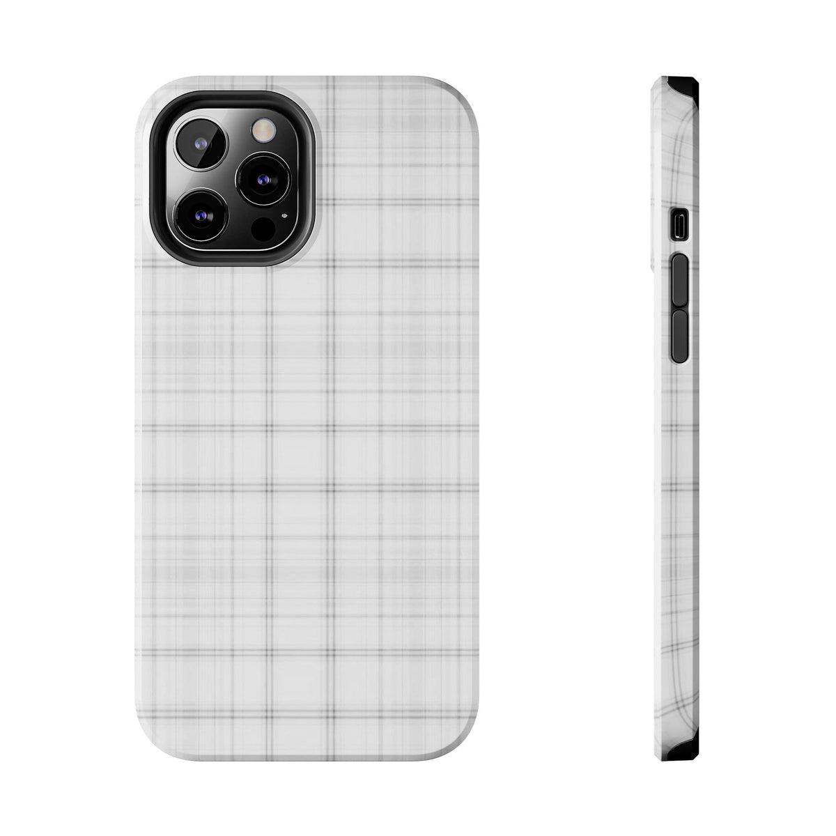 White Gingham Phone Case