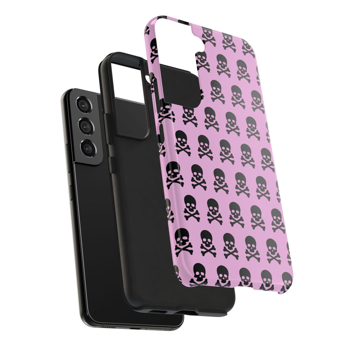 Pink Punk Skull Print Phone Case
