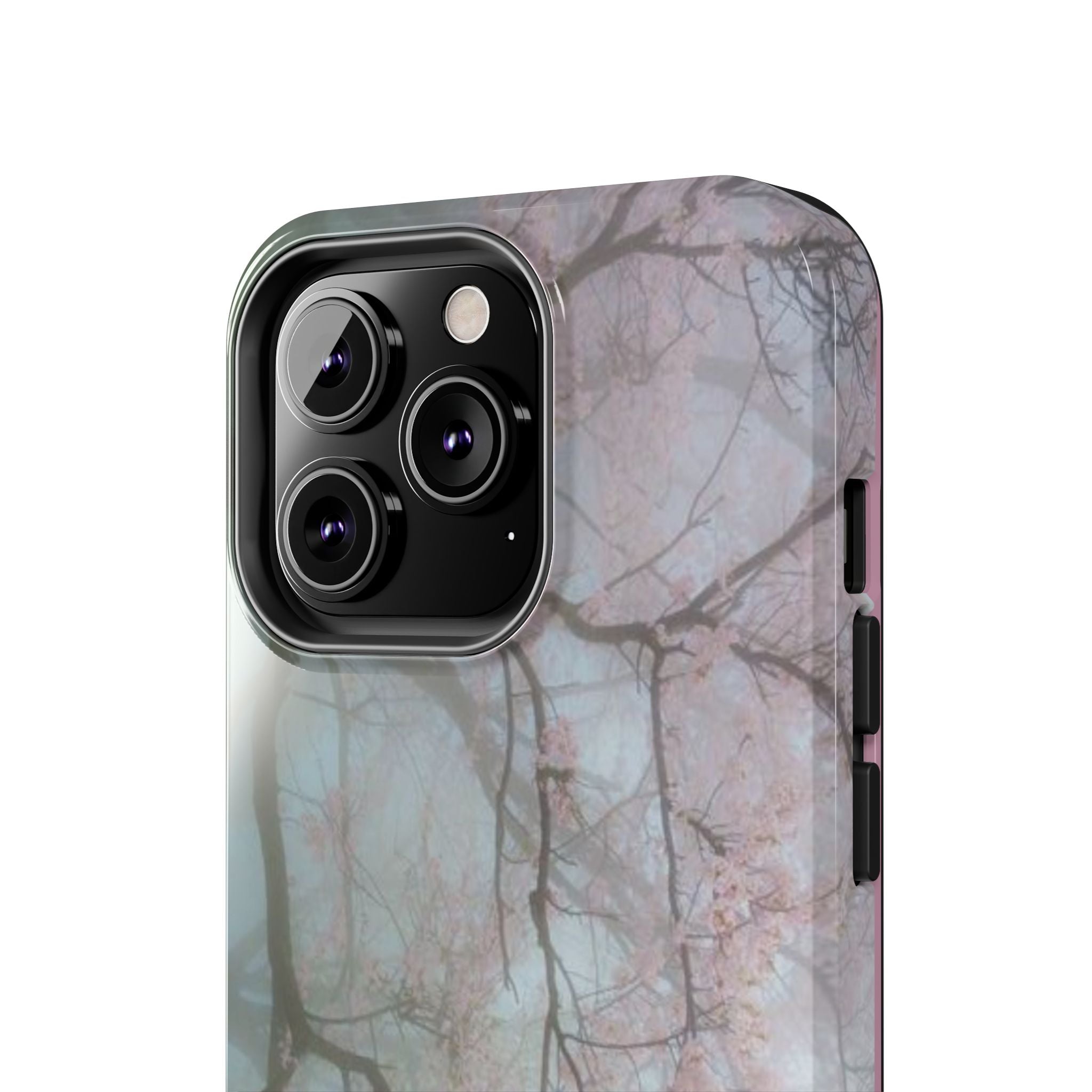 Foggy Cherry Blossom Cyber Phone Case  - Tough Impact-Resistant Case