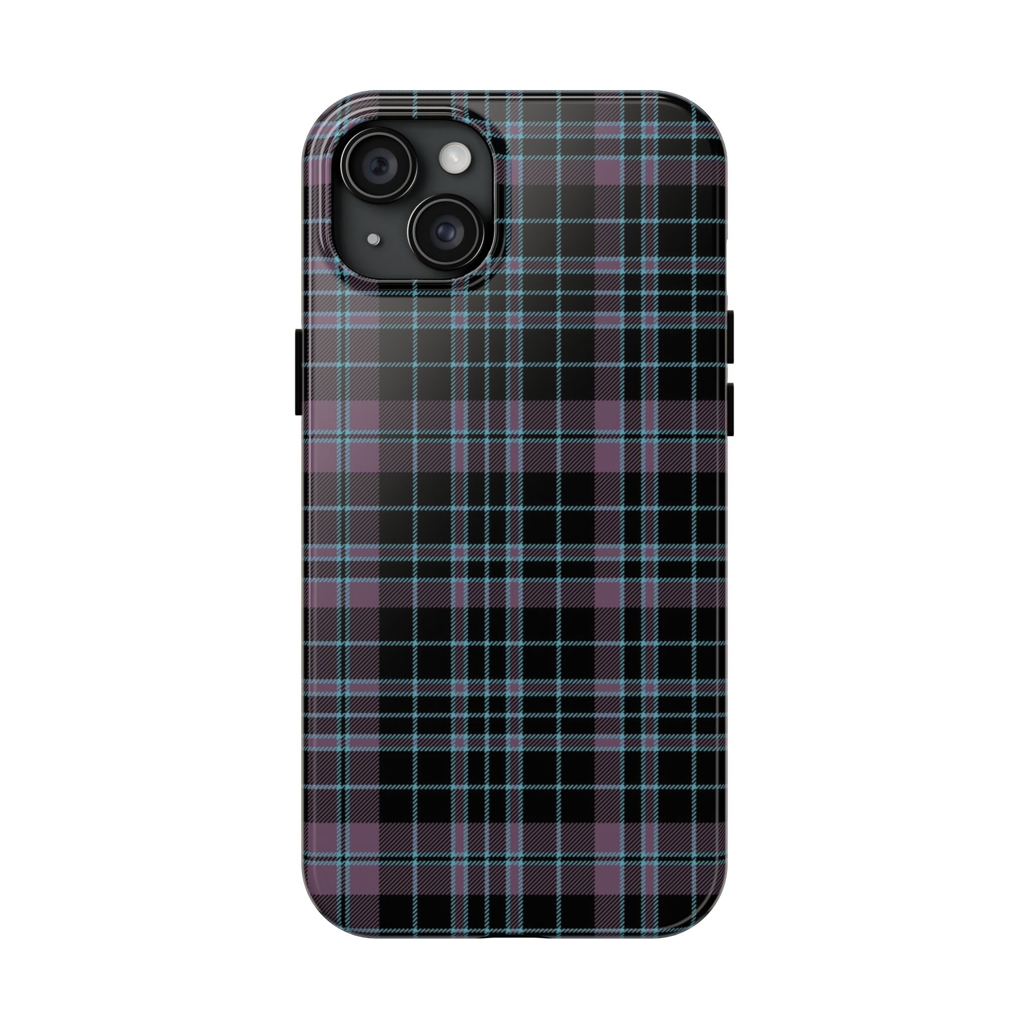 Punk Purple and Blue Plaid Phone Case