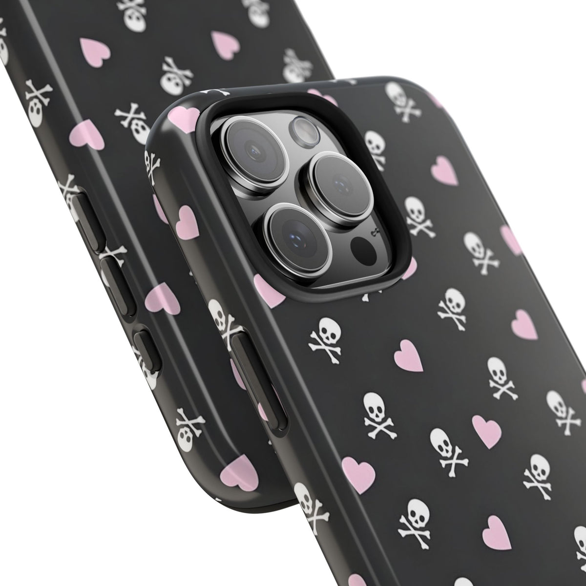 Cute Skulls and Hearts Phone Case  - Tough Impact-Resistant Case