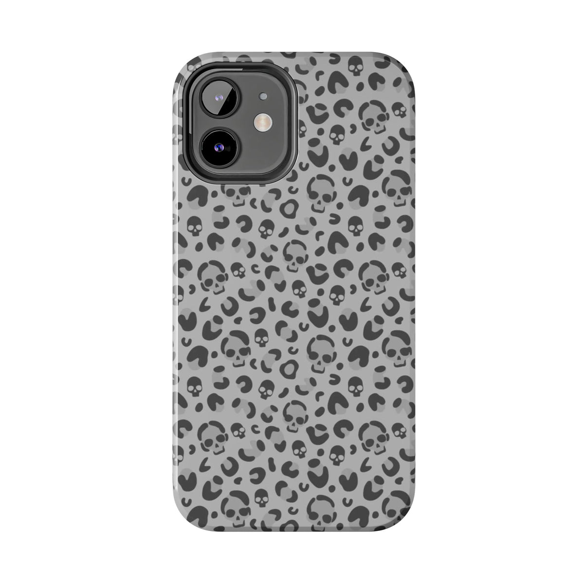 Skull Cheetah Grey Leopard Phone Case