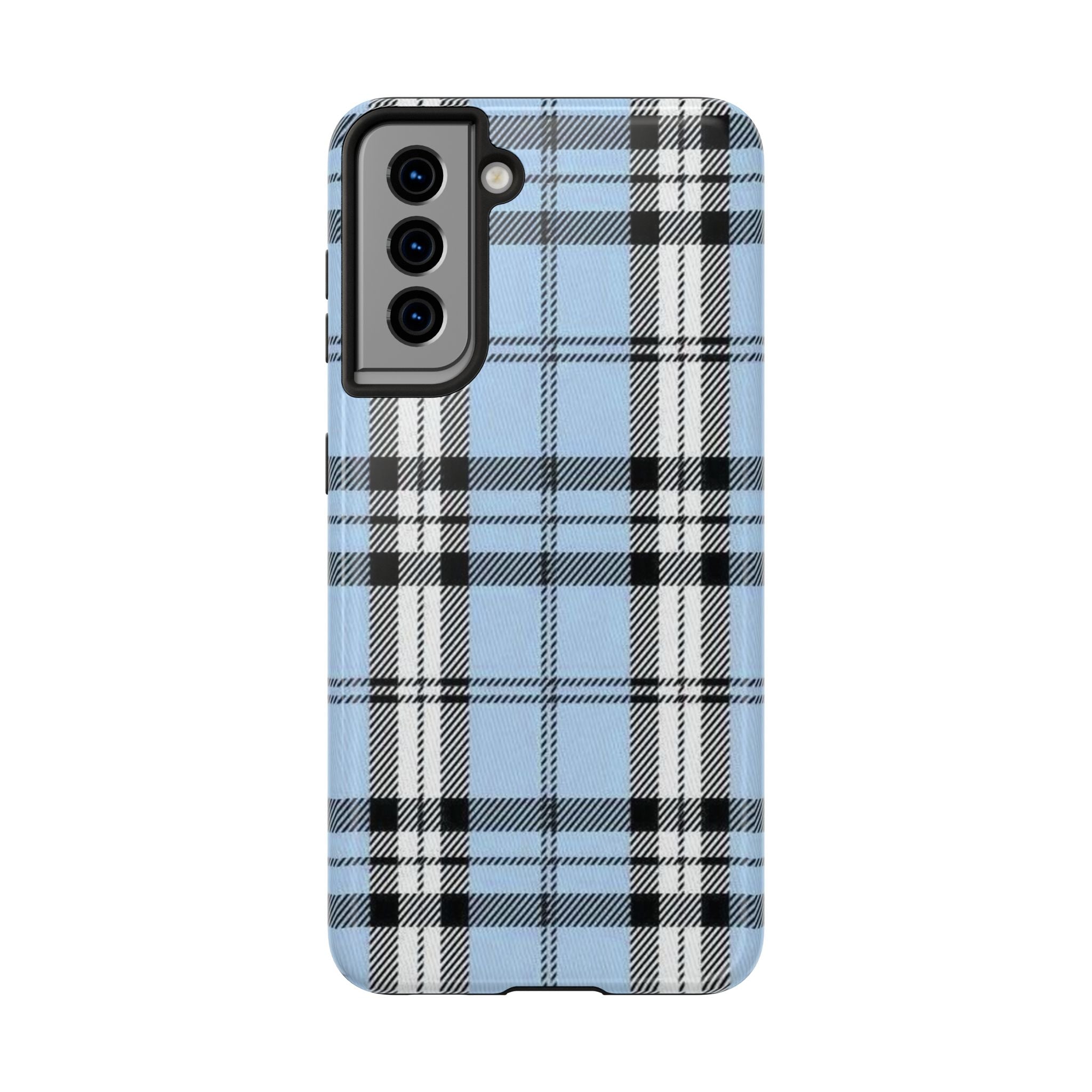 Light Baby Blue Gingham Plaid Phone Case