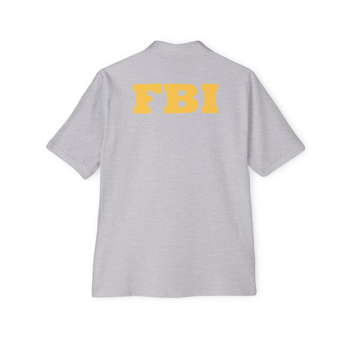 FBI Custom Halloween Polo Shirt Badge Logos on Front and Back - Men's Piqué Polo