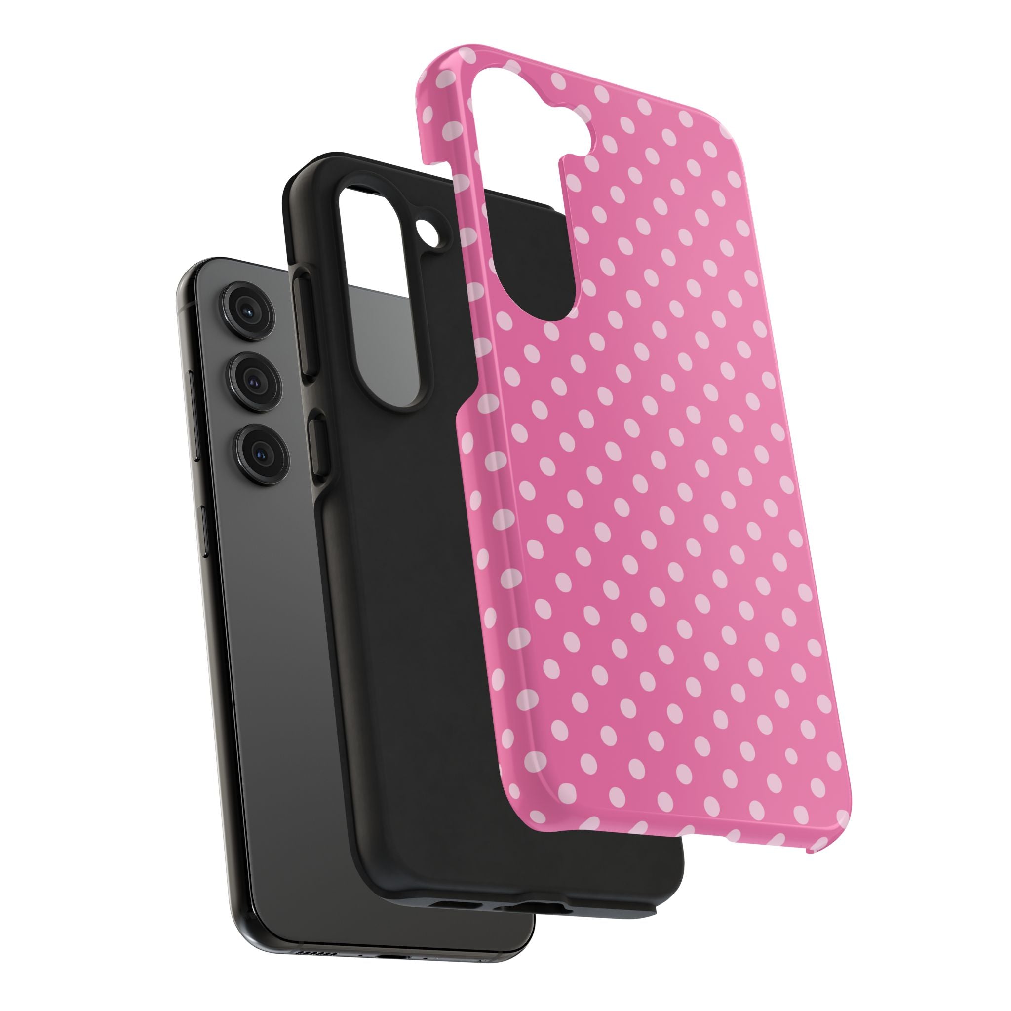 Pink on Pink Polka Dot Phone Case  - Tough Impact-Resistant Case