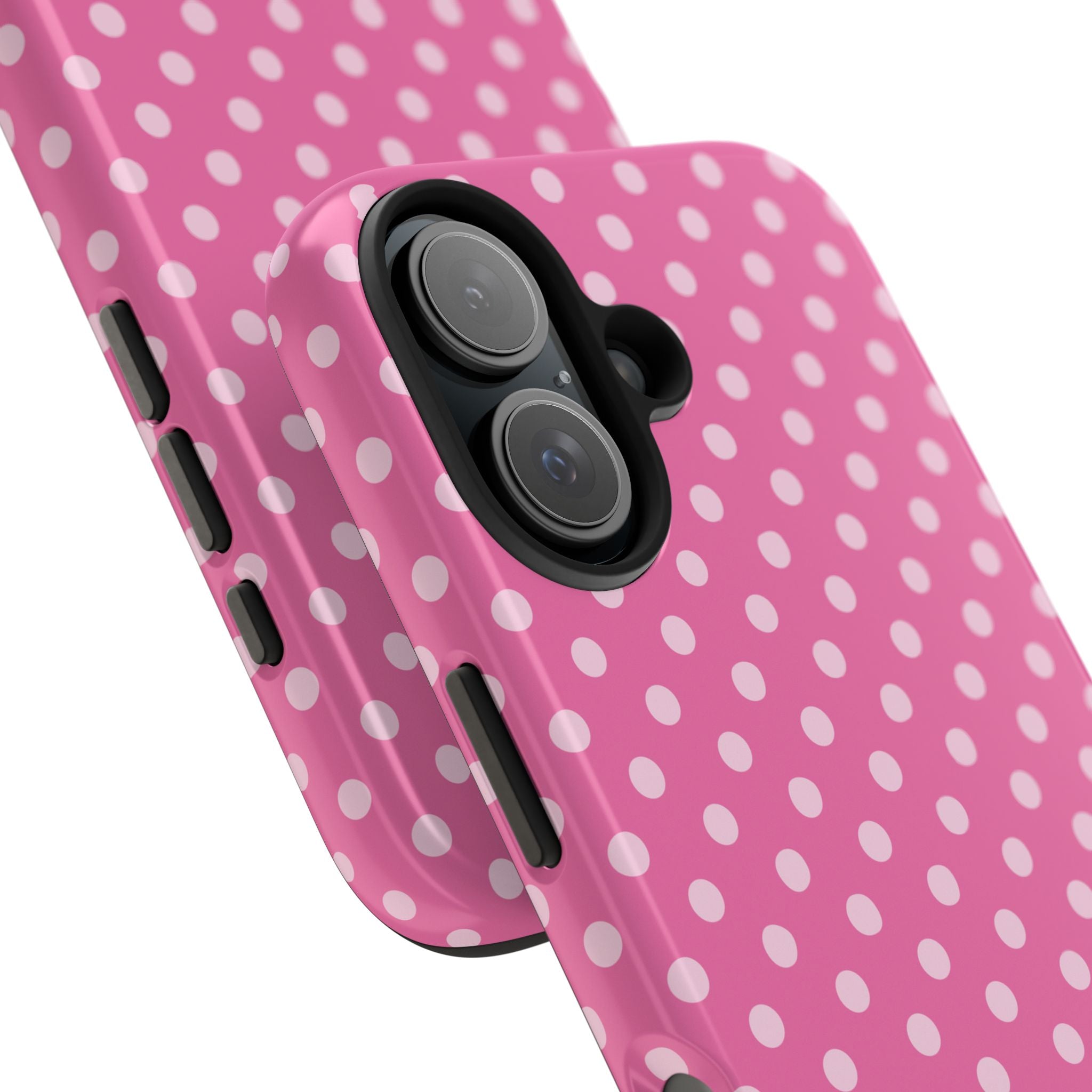 Pink on Pink Polka Dot Phone Case  - Tough Impact-Resistant Case
