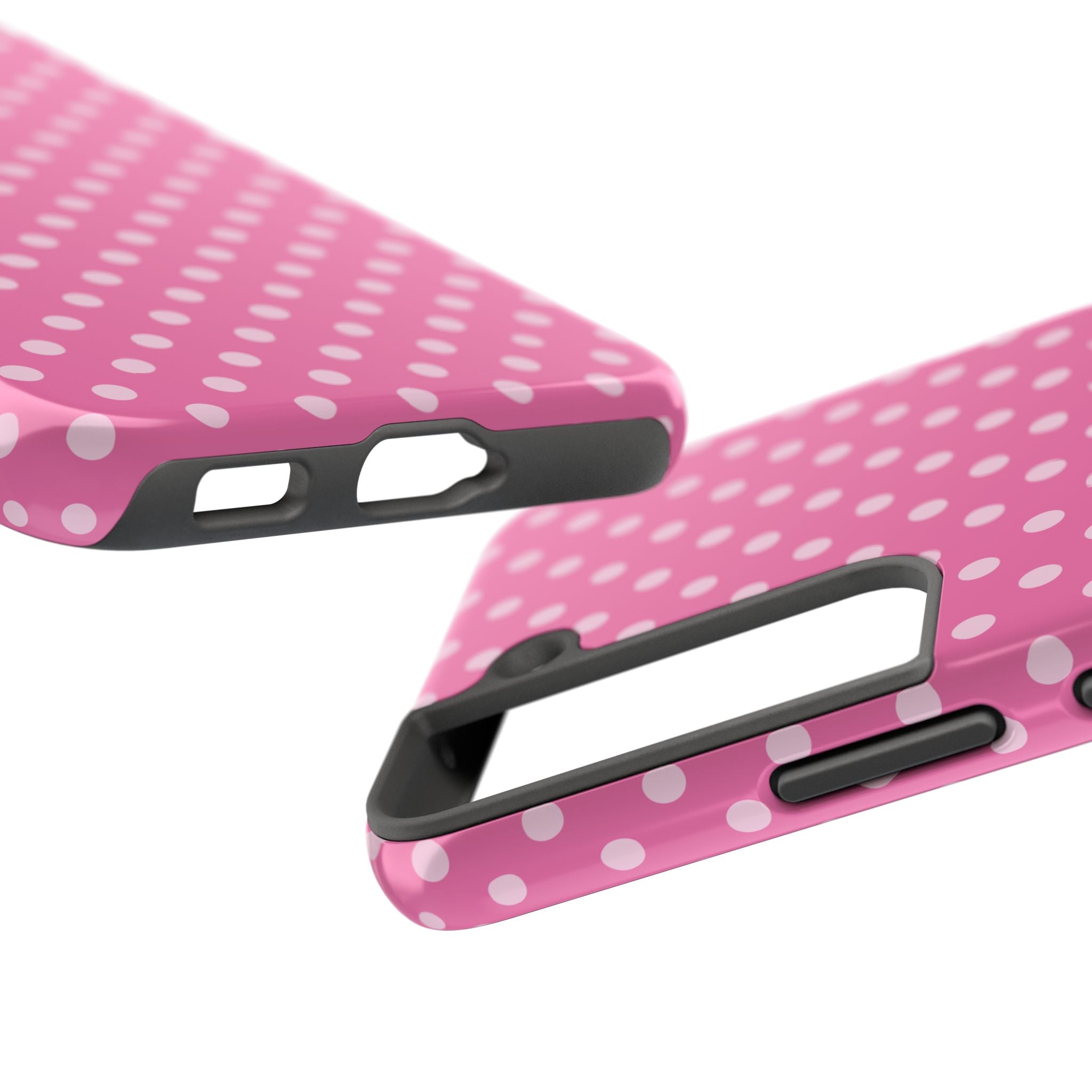Pink on Pink Polka Dot Phone Case  - Tough Impact-Resistant Case