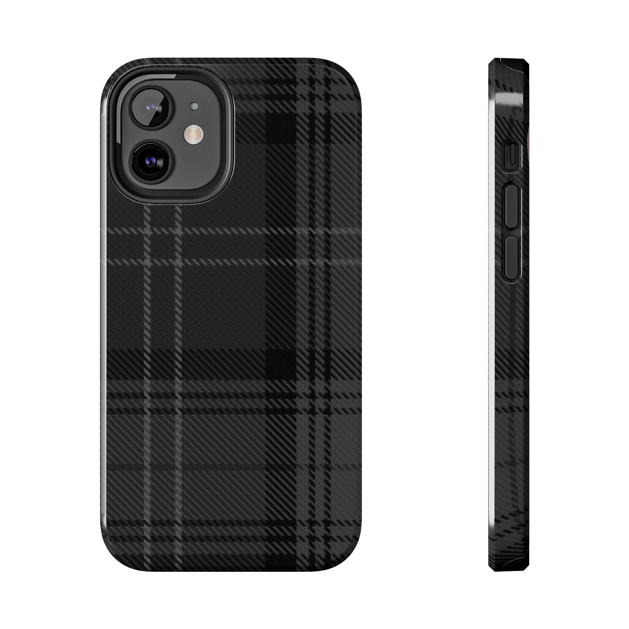Black Plaid Phone Case  - Tough Impact-Resistant Case