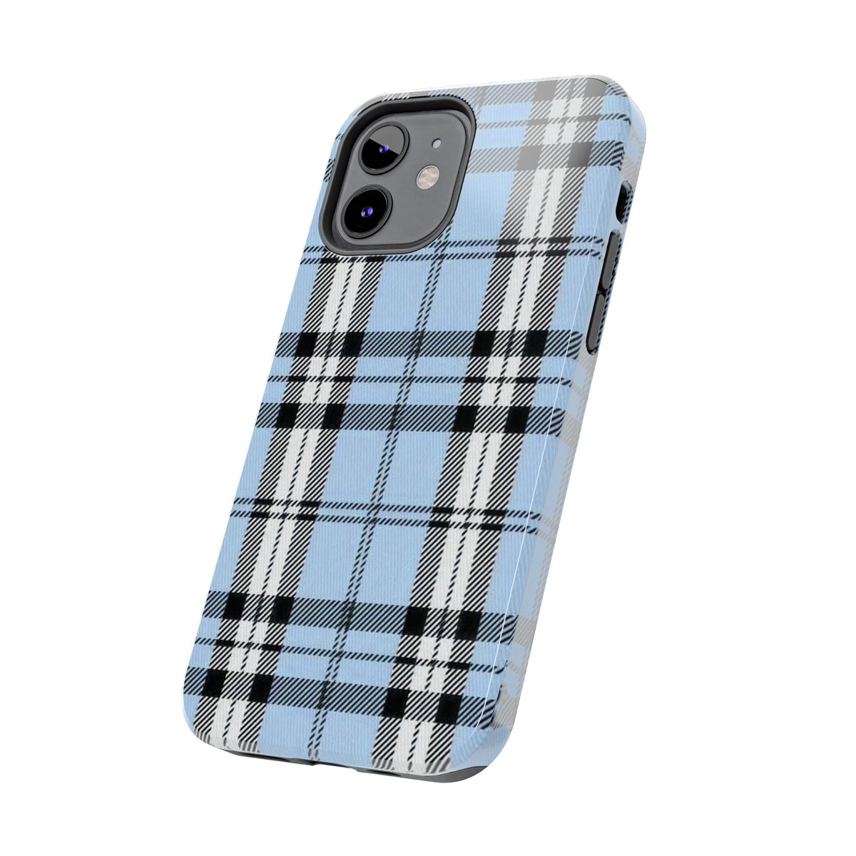 Light Baby Blue Gingham Plaid Phone Case
