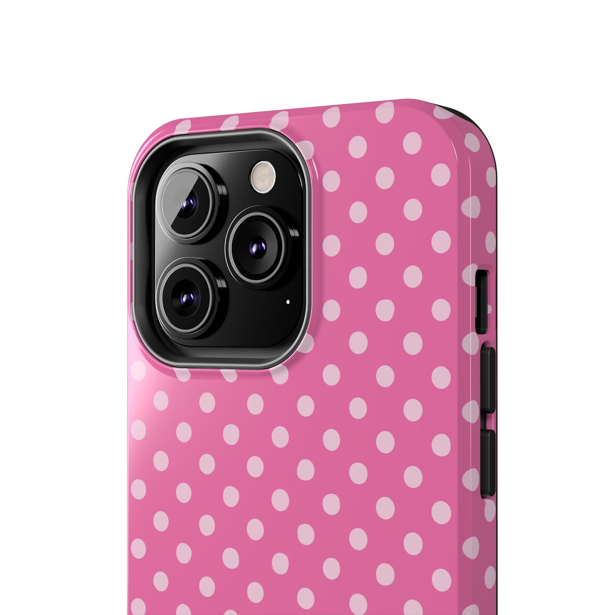Pink on Pink Polka Dot Phone Case  - Tough Impact-Resistant Case