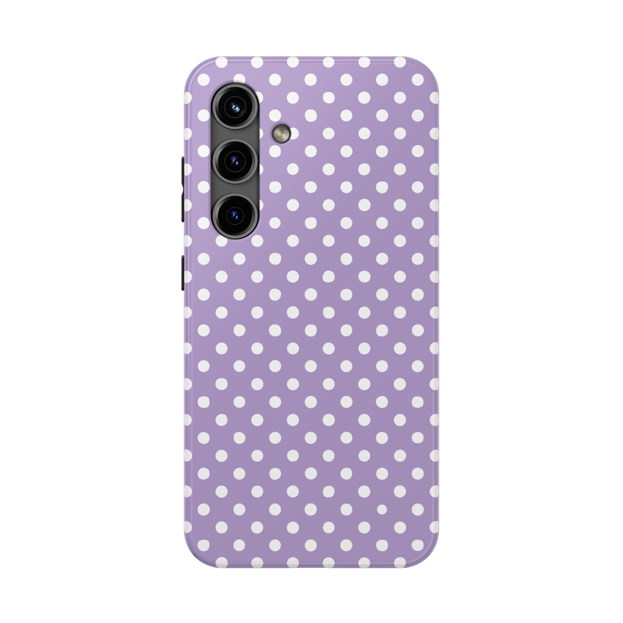 Purple Polka Dot Phone Case  - Tough Impact-Resistant Case