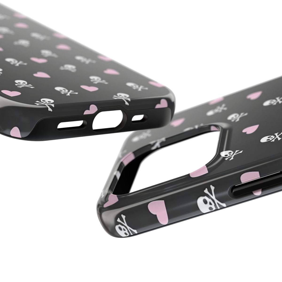 Cute Skulls and Hearts Phone Case  - Tough Impact-Resistant Case