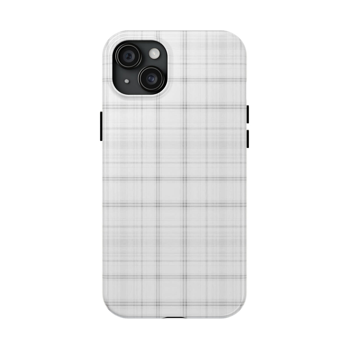 White Gingham Phone Case